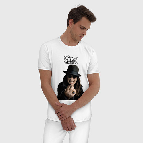 Мужская пижама Ozzy Osbourne fist / Белый – фото 3