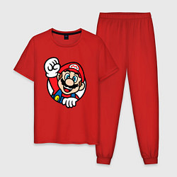 Мужская пижама Марио значок классический