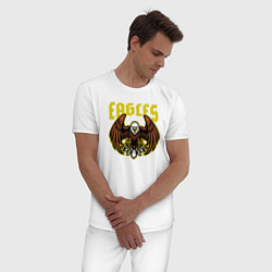 Пижама хлопковая мужская Eagles, цвет: белый — фото 2