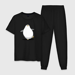 Мужская пижама Мультяшный пингвин шагает