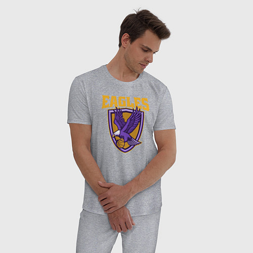 Мужская пижама Eagles basketball / Меланж – фото 3