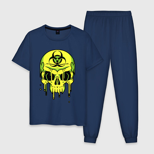 Мужская пижама Biohazard skull / Тёмно-синий – фото 1
