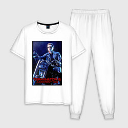 Пижама хлопковая мужская T2 - Arnold, цвет: белый