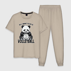 Мужская пижама Panda volleyball