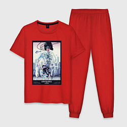 Пижама хлопковая мужская Motoko in camouflage, цвет: красный