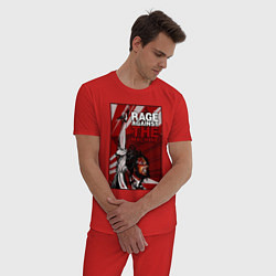 Пижама хлопковая мужская RATM - Zack, цвет: красный — фото 2