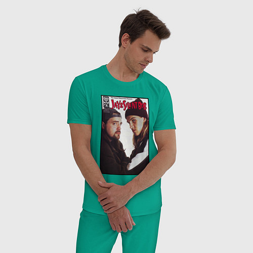 Мужская пижама Jay and Silent Bob / Зеленый – фото 3