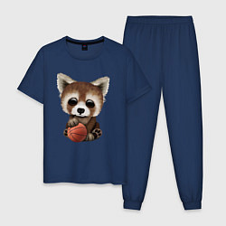 Мужская пижама Красная панда баскетболист