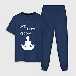 Мужская пижама Йога - жизнь - любовь