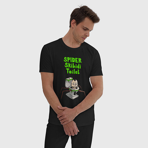 Мужская пижама Spider skibidi tualet / Черный – фото 3