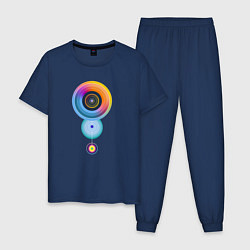 Мужская пижама Цветные круги абстракция