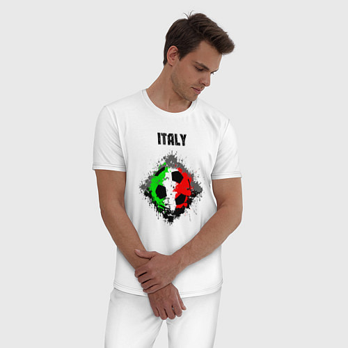 Мужская пижама Команда Италии / Белый – фото 3