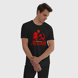 Пижама хлопковая мужская Red Lenin, цвет: черный — фото 2