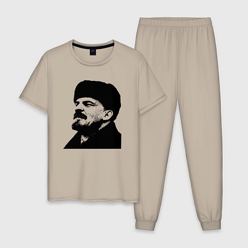 Мужская пижама Ленин в шапке / Миндальный – фото 1