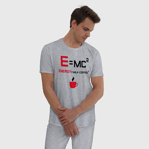 Мужская пижама Формула эквивалентность массы и энергии / Меланж – фото 3