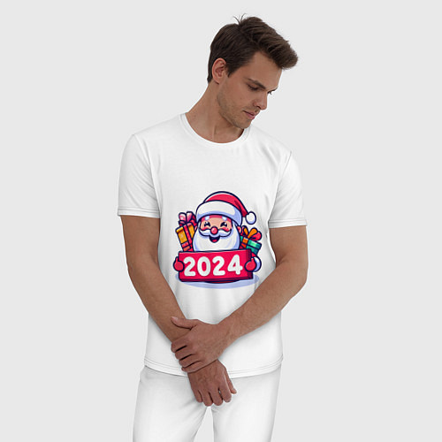 Мужская пижама С Новым 2024 годом / Белый – фото 3