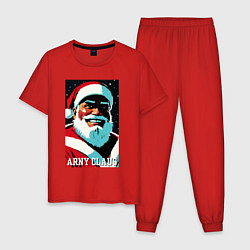 Пижама хлопковая мужская Arnold Schwarzenegger - Santa Claus, цвет: красный