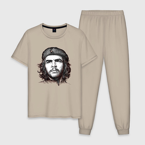 Мужская пижама Че Гевара портрет / Миндальный – фото 1