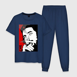 Пижама хлопковая мужская Эрнесто Че - Гевара, цвет: тёмно-синий