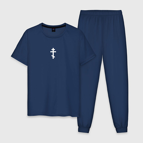 Мужская пижама Православный крест / Тёмно-синий – фото 1