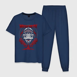 Пижама хлопковая мужская Megadeth rock, цвет: тёмно-синий