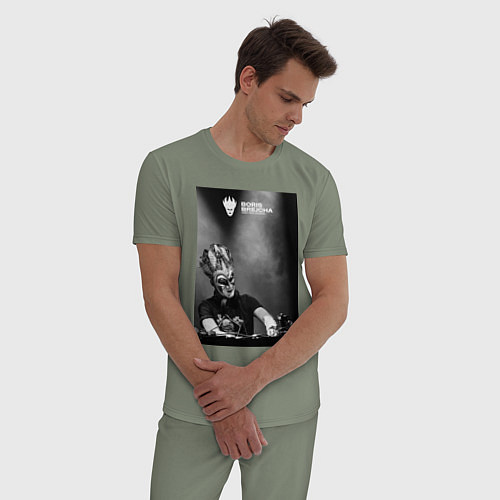 Мужская пижама Boris Brejcha high tech minimal / Авокадо – фото 3