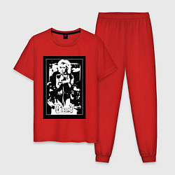 Пижама хлопковая мужская Группа Мираж винтажный плакат, цвет: красный