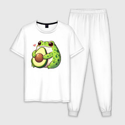Мужская пижама Лягушка обнимает авокадо