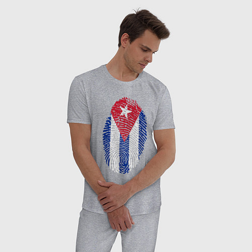 Мужская пижама Куба отпечаток / Меланж – фото 3