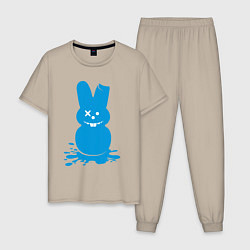 Пижама хлопковая мужская Blue bunny, цвет: миндальный