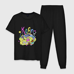 Пижама хлопковая мужская Korn - childs, цвет: черный