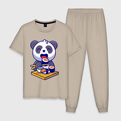 Мужская пижама Панда и суши