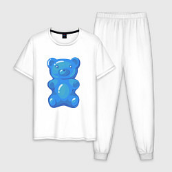 Мужская пижама Мармеладный синий медвежонок