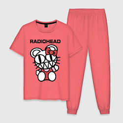 Пижама хлопковая мужская Radiohead toy, цвет: коралловый