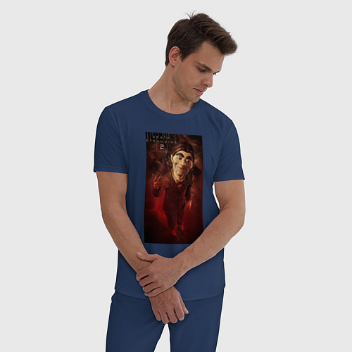 Мужская пижама Марионетка death stranding 2 / Тёмно-синий – фото 3