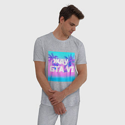 Пижама хлопковая мужская ЖДУ GTA VI, цвет: меланж — фото 2