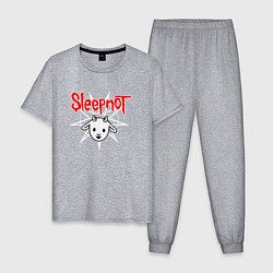 Пижама хлопковая мужская Sleepnot, цвет: меланж