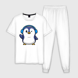 Мужская пижама Привет от пингвина