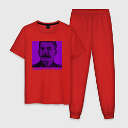 Пижама хлопковая мужская Joseph Stalin, цвет: красный