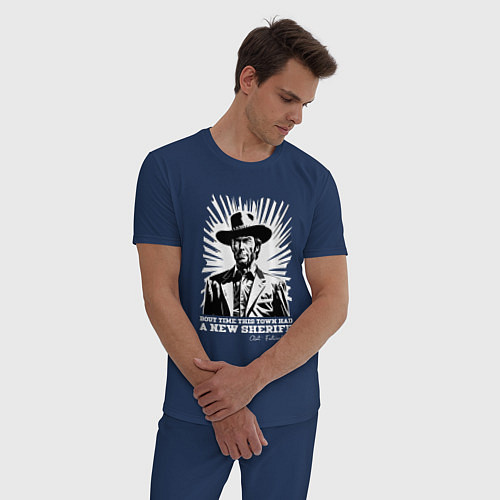 Мужская пижама Иствуд кино вестерн / Тёмно-синий – фото 3