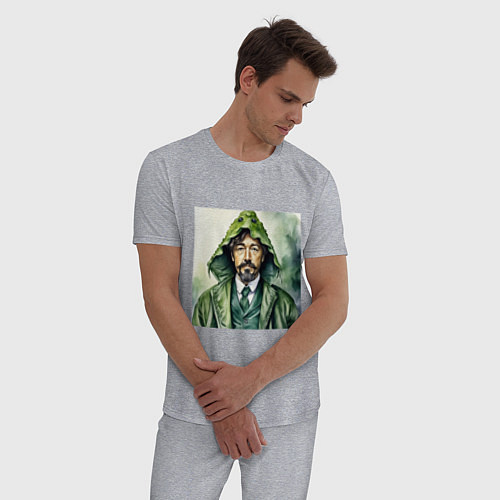 Мужская пижама Чехов в кигуруми крокодил / Меланж – фото 3
