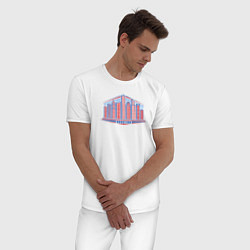Пижама хлопковая мужская USA Houston, цвет: белый — фото 2