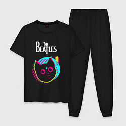Мужская пижама The Beatles rock star cat