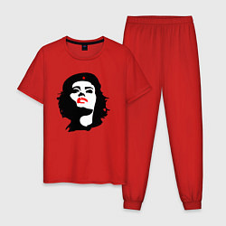 Пижама хлопковая мужская Revolution girl, цвет: красный