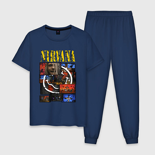 Мужская пижама Nirvana heart box / Тёмно-синий – фото 1