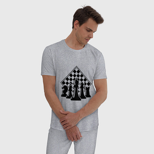 Мужская пижама The chessboard / Меланж – фото 3