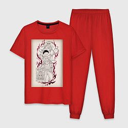 Пижама хлопковая мужская ВанПис Гол Д Роджер, цвет: красный