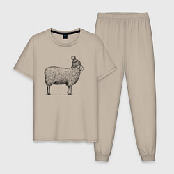 Мужская пижама Овца в шапке с помпоном