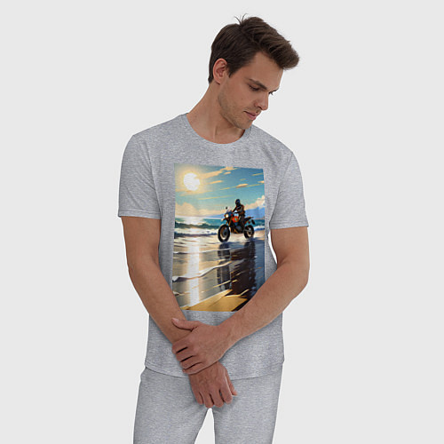 Мужская пижама On the beach / Меланж – фото 3