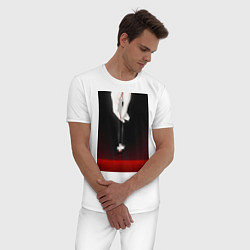 Пижама хлопковая мужская Евангелион талисман Рей, цвет: белый — фото 2